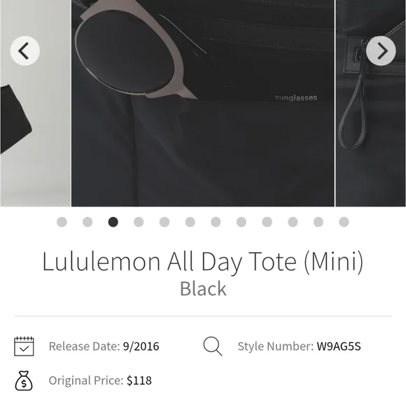 Lululemon All Day Tote (Mini)Black - Picture 16 of 16